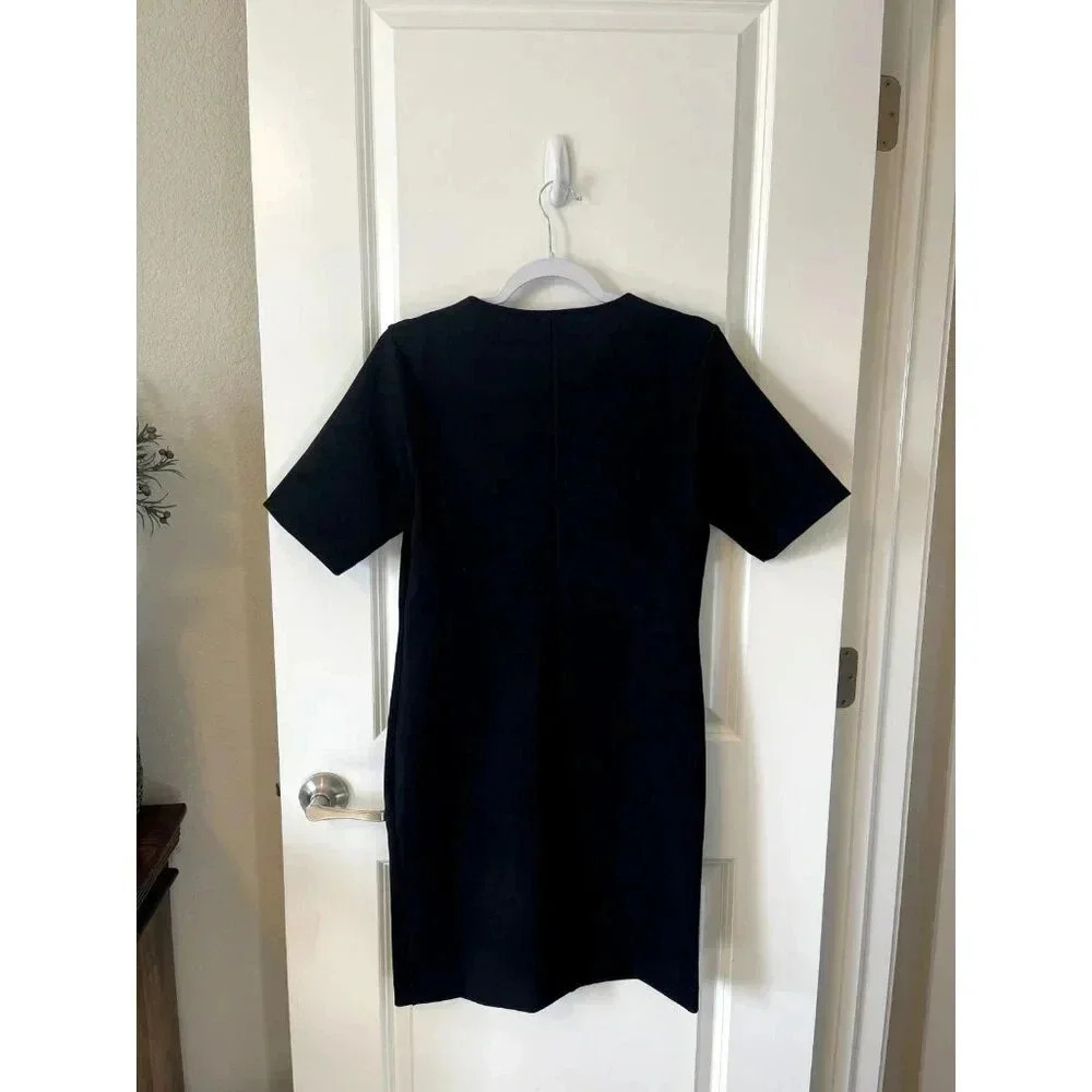 Spanx - Faux Suede Column Shift Dress Classic Black Size Small NWOT - Picture 5 of 7